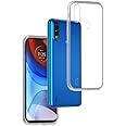 REY Cover in Gel TPU Trasparente per Motorola Moto E7 Power, Ultra Sottile 0,33 mm, Morbido Flessibile, Custodia Silicone