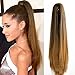 Neverland 20"(50cm) Ombre Two Tone Long Straight Clip in/on Wavy Ponytail Pony Tail Hair Extension Hairpiece Claw 8#/27#