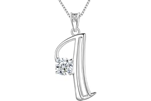 Aurora Tears Customized Letters Necklaces 925 Sterling Silver 26 Initial A-Z Alphabet Pendant with Mystic Rainbow Topaz Free Engraving Jewellery Gifts for Women and Girls