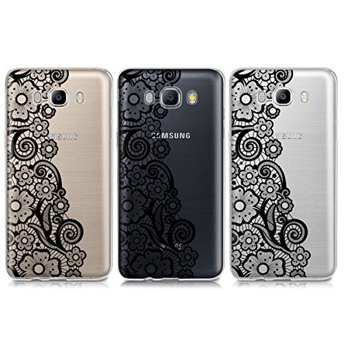 kwmobile Funda para Samsung Galaxy J5  2016  DUOS - Case para m  vil en TPU silicona - Cover trasero Dise  o Flores dibujadas en negro transparente reviews kwmobile Funda para Samsung Galaxy J5  2016  DUOS - Case para m  vil en TPU silicona - Cover trasero Dise  o Flores dibujadas en negro transparente