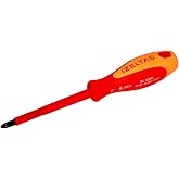 İzeltaş Elektrik&ccedil;i Izoleli Yıldız U&ccedil;lu Tornavida, 1000 V, Sarı/Kırmızı, 4.5 X 80 Mm