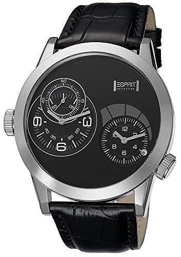 Esprit Collection Herren-Armbanduhr XL Zelos Analog Quarz Leder