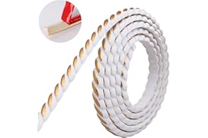 ZAYEJOD Borde de papel pintado de PVC de 5 m, autoadhesivo, moldura flexible, tira decorativa, tira de bordes para gabinete, puerta, marco de espejo, pared de fondo (blanco con oro, 10 mm)