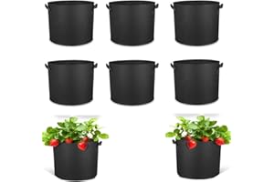 Changyeah Lot de 6 sacs de plantation en tissu non tissé, pour tomates, serre, sac de plantation en tissu non tissé, 3 gallons
