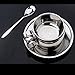 Produktbild Lanlan isoliert Kaffee Tassen, Edelstahl Kaffee Tasse Kaffee Set Tasse Untertasse Löffel