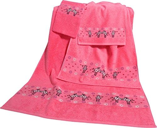 Dyckhoff 4-pc terry towelling set terry pink size 30x50 cm + 16x21 cm