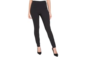 Roman Originals Stretch Trousers for Women UK Ladies High Waisted Pants Pull On Leggings Smart Slimming Office Work Fitted Tailored Tapered Regular & Plus Sizes