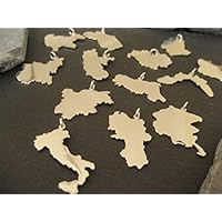 1 Landkarten Anhänger Ihrer Wahl in 925er Silber (eine Westfriesische Insel)