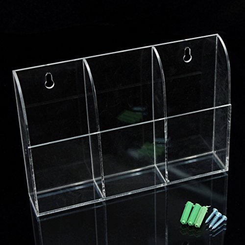 KING DO WAY Fernbedienung halterung Acryl Fernbedienung Staender Halter Organizer Aufbewahrungbox Wand Haengen drei