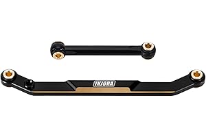 INJORA Black Brass Steering Links for FMS FCX24 FCX18 Power Wagon Mud Racer 1/24 Upgrade Part