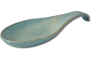 DTGECD 1pcs Spoon Rest, Spoon Holder, Spoon Rest Ceramic, Kitchen Countertop Heat-Resistant Spoon and Cooking Utensil Holder, Ceramic Retro Holder for Spoons, Tongs, Spatulas