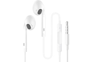 lululeague 3,5 mm Klinkenstecker In Ear Kopfhörer mit Kabel, extra Bass, mit Mikrofon und Lautstärkeregler