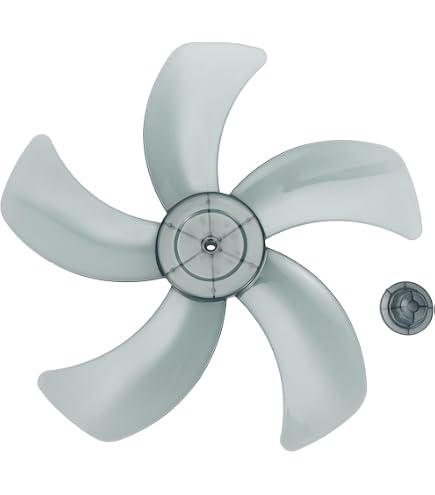 Produktbild von Lüfterblatt, Kunststoff-Lüfterblatt-Propeller, 35,6 Cm, 5 Flügel Mit Mutterabdeckung, Lüfterblatthalter/Schreibtischventilator-Zubehör Für 355 Mm Standventilator Oder Schreibtischventilator