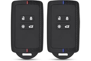 EcoJozon 2 Pezzi Custodia Chiave Auto Compatibile con Renault, 4 Tasti Silicone Morbido Copri Telecomando per Renault Clio Captur Kangoo Megane Duster Twingo Kadjar Dacia Talisman Koleos Espace
