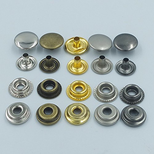 100 Sets 1/2 12mm Button Snap Rapid Rivet Fasteners Leather for Stud KAM Craft by snap button