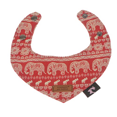 Preisvergleich Produktbild MagiDeal Haustier Hunde Katze Einstellbar Lätzchen Halsband Halstuch / Dreieckig Bandana aus Baumwoll , Rot - S