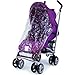 Zeta Vooom Stroller Complete with Foot Muff and Raincover (Plum Hearts and Stars)