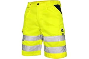 CXS Arbeitsshorts Norwich high Visible, Warnschutz Shorts Visible, Kurze Arbeitshose in Signalfarbe, Kurze Warnschutzhose mit Reflektionsstreifen, EN ISO 20471, 280 g/m2
