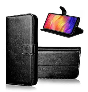 BeingStylish Flip Cover for Realme C25 Mobile Phone (Executive Black) | Premium Leather Finish | Foldable Stand Case | Wallet Card Slots