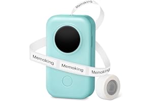 MEMOKING Etichettatrice Bluetooth D30 Stampante per etichette termica portatile Bluetooth Label Sticker Maker, mini stampante per ufficio domestico, compatibile con Phomemo D30 iOS Android, verde