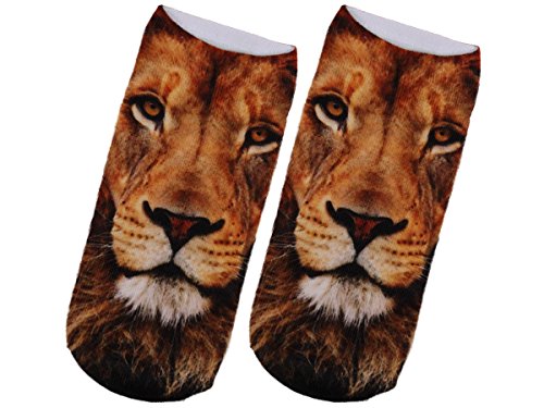 Preisvergleich Produktbild Sneaker Socken Löwe Strümpfe Tier Tiere Socke Löwen Füßlinge