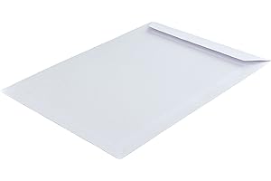 ‎BLANKE BRIEFHÜLLEN 250 Stück, Versandtaschen, C4, ohne Fenster, weiß, Haftklebend, 229 x 324 mm, Briefumschläge, Kuvert, Gerade Klappe, 120 g/qm Offset, Blanke Briefhüllen