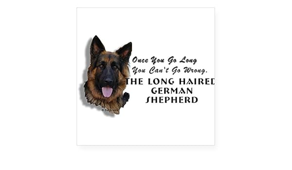 Cafepress New Item Long Haired German Shepherd Sticker Square