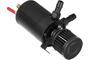 CAIQINLEN Récupérateur D'huile,Universelle Huile Catch Peut Reniflard De Réservoir De Récupération D'huile en Alliage D'aluminium (Black)