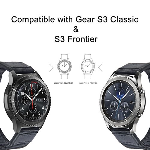 Gear S3 Classic Uhrenarmband / Gear S3 Frontier Ersatz Riemen, V-MORO 22mm Premium Woven Nylon Ersatzband Armband für Samsung Gear S3 Classic Gear S3 Frontier Sport Smartwatch - 3