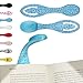 Price comparison product image Book Light for Reading in Bed - Clip on LED Reading Light & Bookmark - Batteries Included - Great Gift for Bookworms - Blue