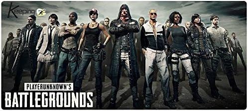 PUBG Gaming Mouse Pad, Extended XXL Size Desk Pad for Laptop - Functional Non-slip Rubber Base with Stitched Edges (80x40 Battlegrounds)