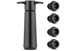GAESHOW Bomba de vacío Vino con 24 Tapones, tapón Botella de Vino, tapón de Botella de Vino Reutilizable, Accesorios de Vino, para Mantener Vino Fresco (4)