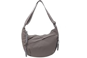 YiYunTE Borsa a tracolla donna uomo borsa a tracolla nylon borsa marsupio università borsa a tracolla impermeabile borsa a tracolla borsa hobo borsa a tracolla mezza luna borse cellulari borsa nera
