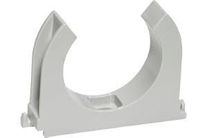 SOMA Rörklämma av plast, grå, 50 mm, 9 stycken, klämma, rörklämma, UV-resistent