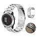 Produktbild Dokpav® Garmin Fenix 3 Uhrenbänder Uhrenband Stellbar Edelstahl Armband ErsatzBand Mit Drei Wulst Steinschleuder Schnalle Design für Garmin Fenix 3 Smartwatch - Silber