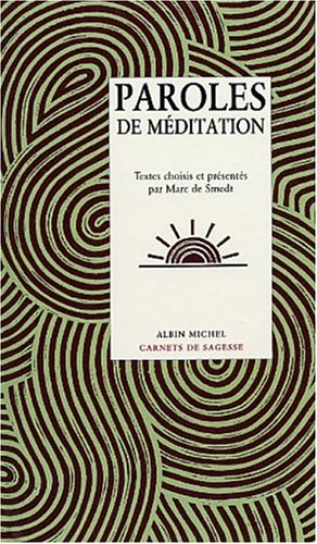 couverture de : Paroles de m&eacute;ditation