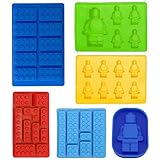 Moldes profesionales de silicona flexible antiadherente: La silicona antiadherente libera fácilmente las figuras de chocolate, caramelo o hielo con un simple giro, es fácil de llenar, fácil de usar y de limpiar. Es un instrumento de cocina imprescindible para niños o para regalo.