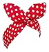 Price comparison product image Pinup Hair Band with Wire - Polka Dot - Red/White