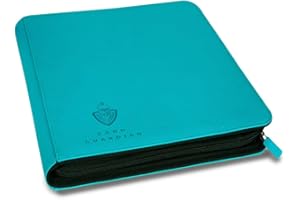 Card Guardian - Premium Classeur avec Fermeture éclaire – Album Classeur pour Cartes à Collectionner, Jeux de Cartes, Trading Card – 12 Poches – 480 Poches pour TCG (Bleu-vert)