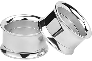 Ayoiow 2 Pièce Tunnel Ecarteur Oreille Acier, Argent Piercing Ecarteur Oreille 2-30MM Ecarteur Oreilles Tunnel