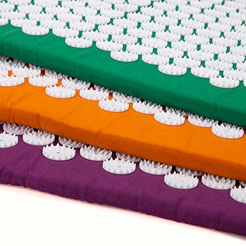 VITAL Akupressurmatten-Set (aubergine): Akupressurmatte (74 x 44cm) & Akupressurkissen im günstigen Set, vitalisierende Matte für den Rücken und Kissen für den Nacken, wohltuende Entspannungsmatte & Kissen - 8