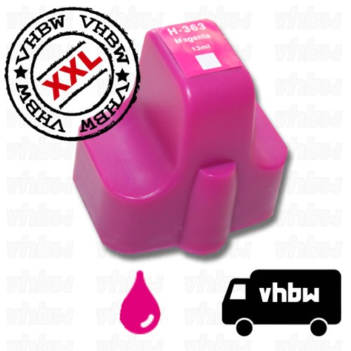 vhbw kompatible Ersatz Tintenpatrone Druckerpatrone magenta für Drucker wie HP 02, 363, C8772EE
