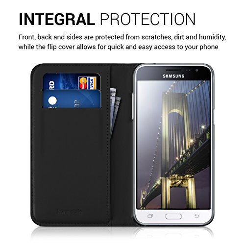 kwmobile Funda para Samsung Galaxy J3 2016 DUOS - Carcasa para m vil de Cuero sint tico - Case Plegable en Negro reviews kwmobile Funda para Samsung Galaxy J3 2016 DUOS - Carcasa para m vil de Cuero sint tico - Case Plegable en Negro