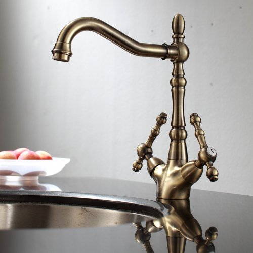 Enki traditionellen georgianischen Stil Antik Bronze Messing Küche Wasserhahn Victoria