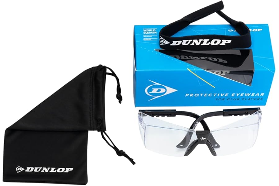 DUNLOP Squash Eyewear - Club Players, Black
