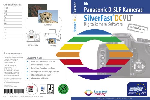 SilverFast DC VLT - Programa para cámaras réflex Panasonic (versión 6.6)
