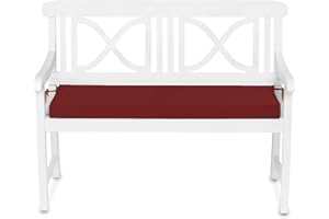 ‎TEXDEKO TexDeko® Gartenbankauflage 100 x 42 x 6cm wasserabweisend mit waschbarem Bezug Bankkissen Bankpolster Polsterauflage Auflage als Sitzkissen (Bordeaux)