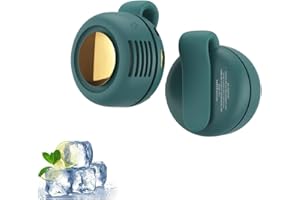 GAHWA Mini Ventilador Clips Pequeños, Ventilador Torbellino Clips de Cintura, Small Clip Fan, Portable Silent Mini Bladeless Electric Fan, 3 Speeds Hands-Free Neck Fans (Green)