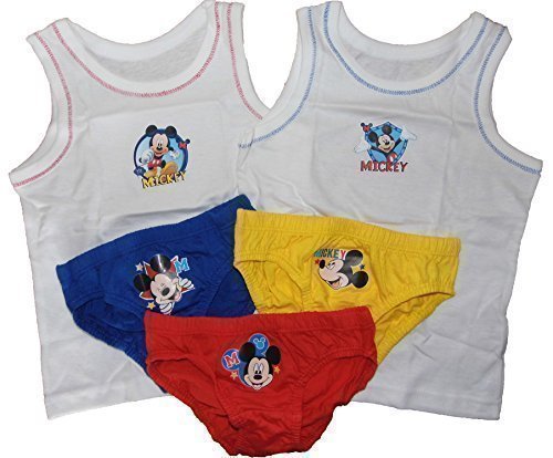 Mickey Mouse Vests and Underpants set Set sizes 3-4y