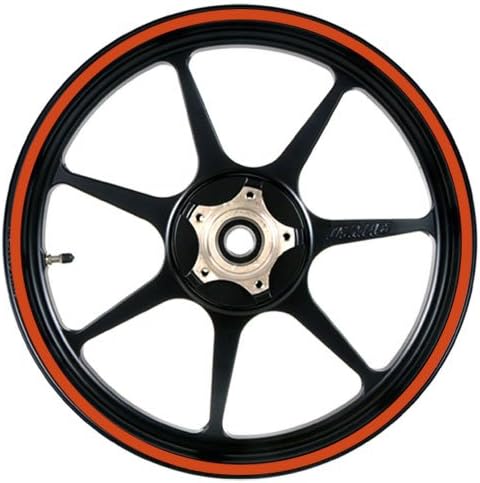 Orange 16 to 19 inch Motorcycle, Scooter, Car &amp; Truck Wheel Rim Stripes 5/16 inch or 8mm wide